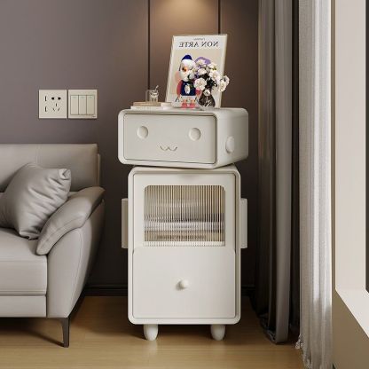 Wood Nightstand 2-Drawer