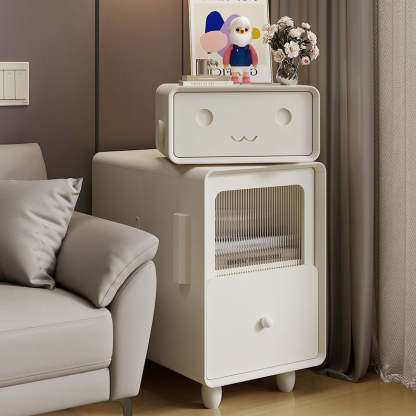 Wood Nightstand 2-Drawer