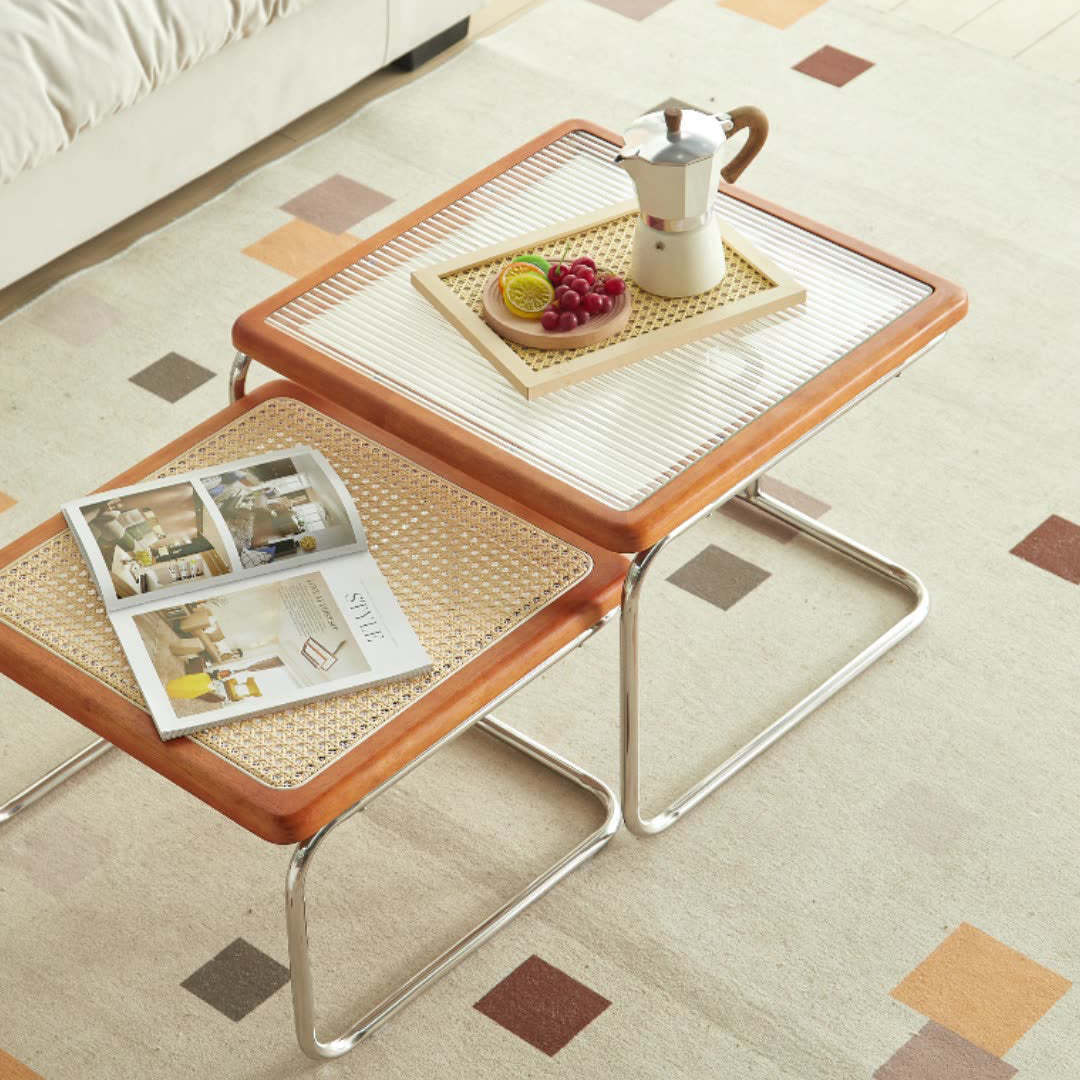 Contemporary Tempered Glass 1-Tier End Table