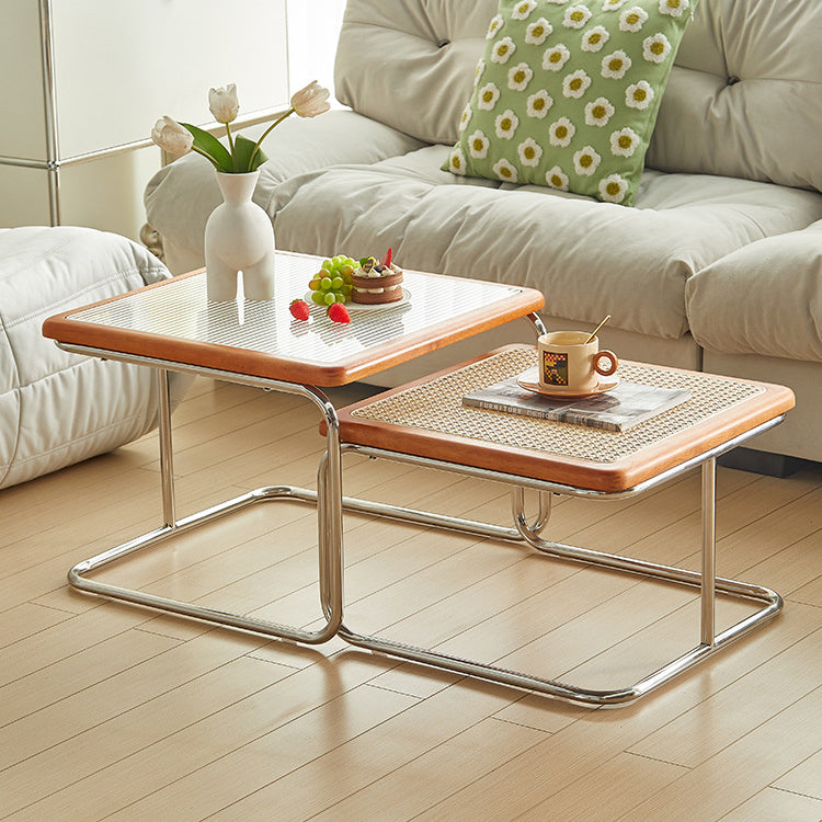Contemporary Tempered Glass 1-Tier End Table