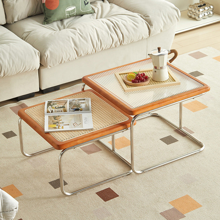 Contemporary Tempered Glass 1-Tier End Table