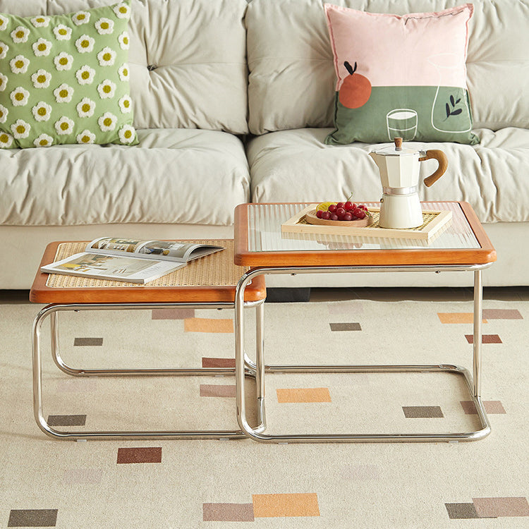 Contemporary Tempered Glass 1-Tier End Table