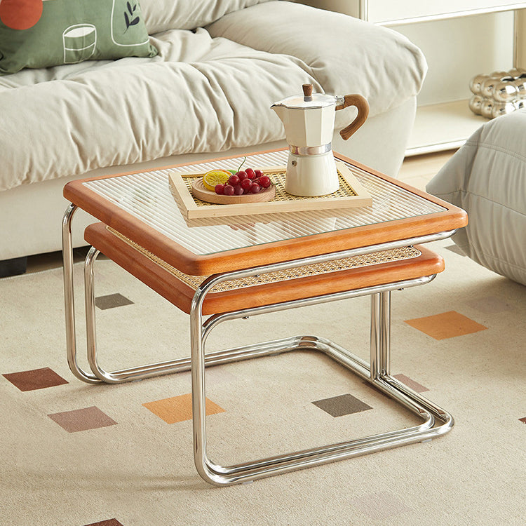 Contemporary Tempered Glass 1-Tier End Table