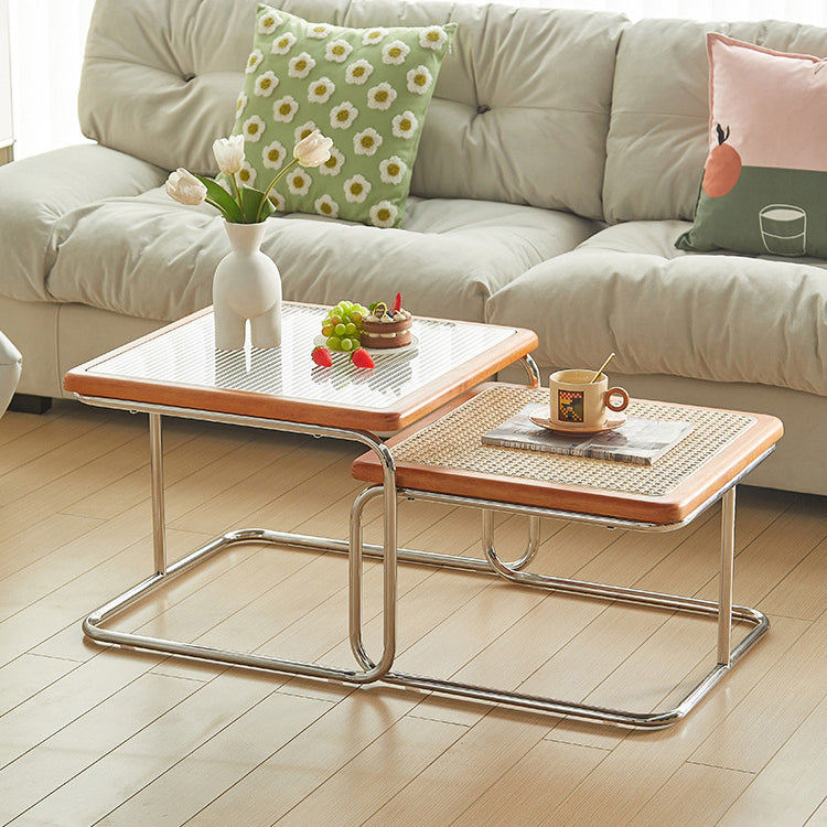 Contemporary Tempered Glass 1-Tier End Table