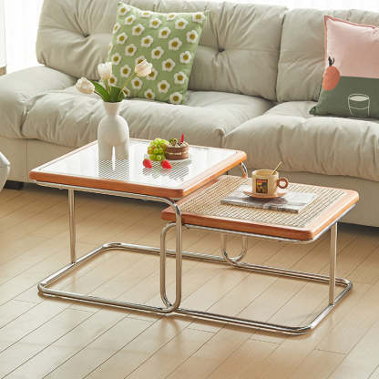 Contemporary Tempered Glass 1-Tier End Table