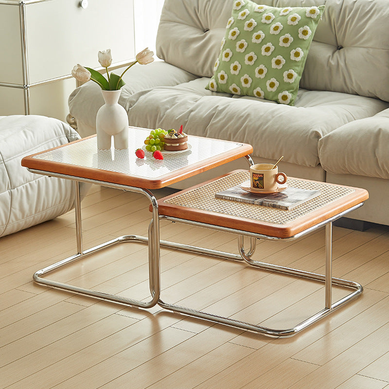 Contemporary Tempered Glass 1-Tier End Table