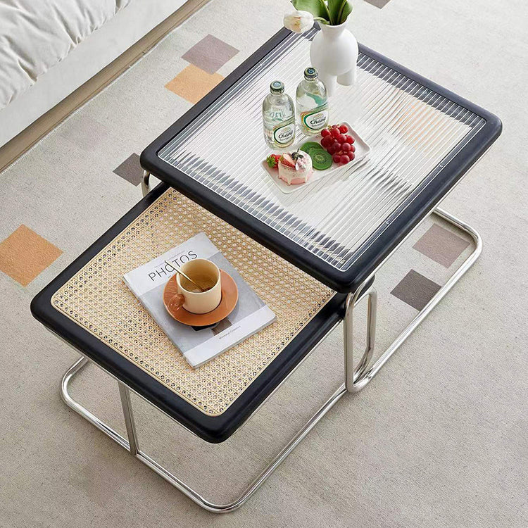Contemporary Tempered Glass 1-Tier End Table