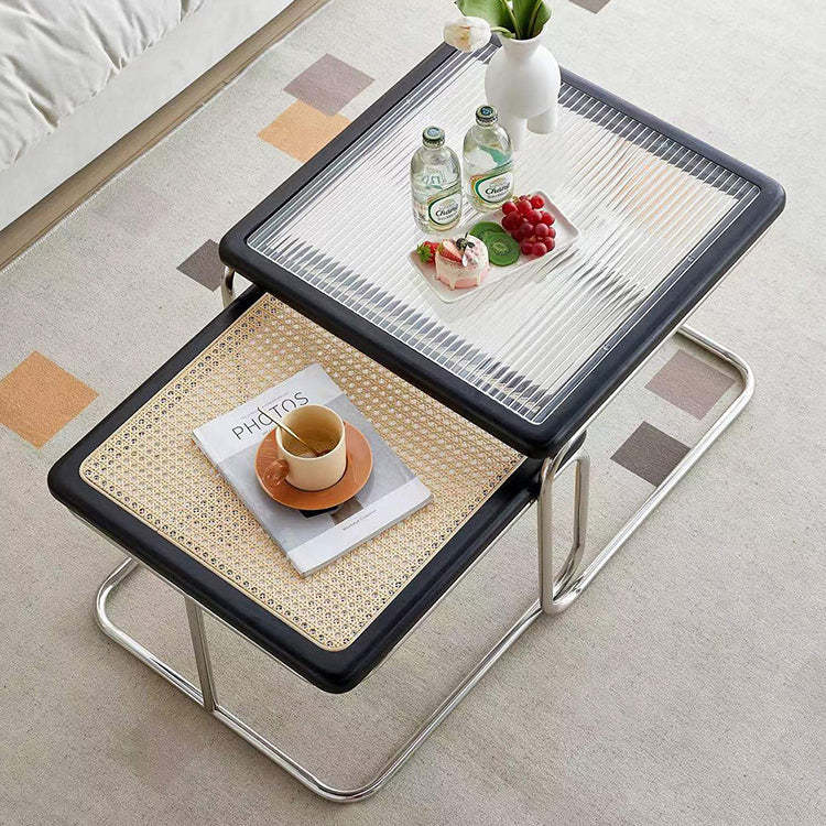 Contemporary Tempered Glass 1-Tier End Table