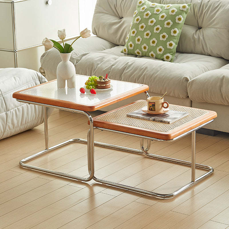 Contemporary Tempered Glass 1-Tier End Table