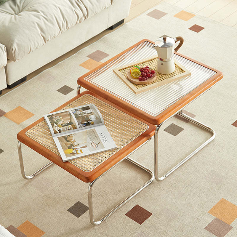 Contemporary Tempered Glass 1-Tier End Table