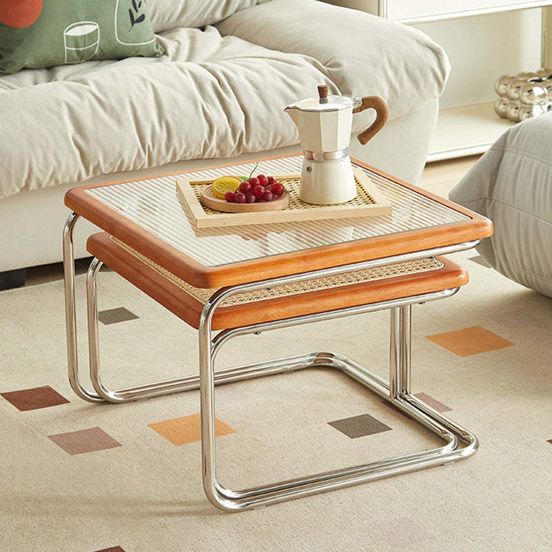 Contemporary Tempered Glass 1-Tier End Table