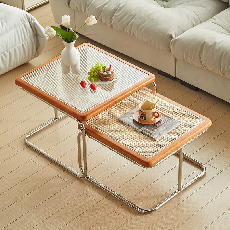 Contemporary Tempered Glass 1-Tier End Table