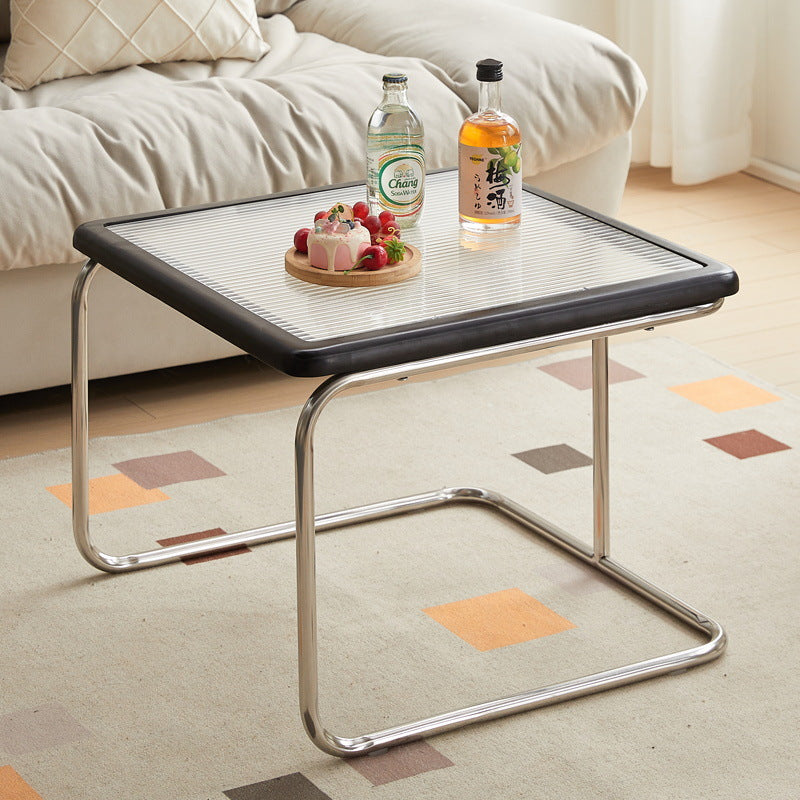 Retro Striped Glass Table