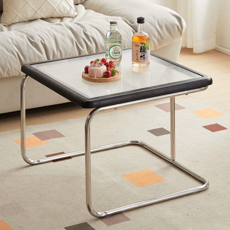 Retro Striped Glass Table