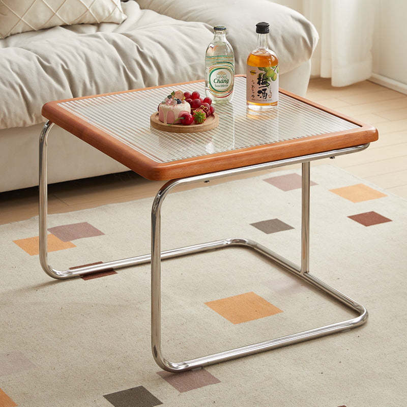 Retro Striped Glass Table