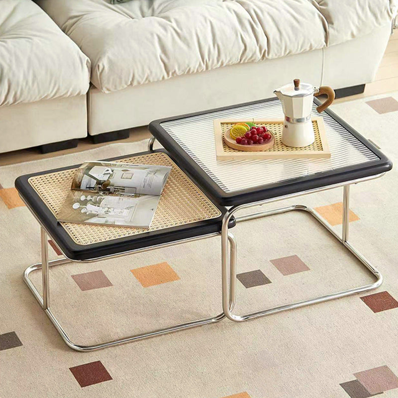 Contemporary Tempered Glass 1-Tier End Table