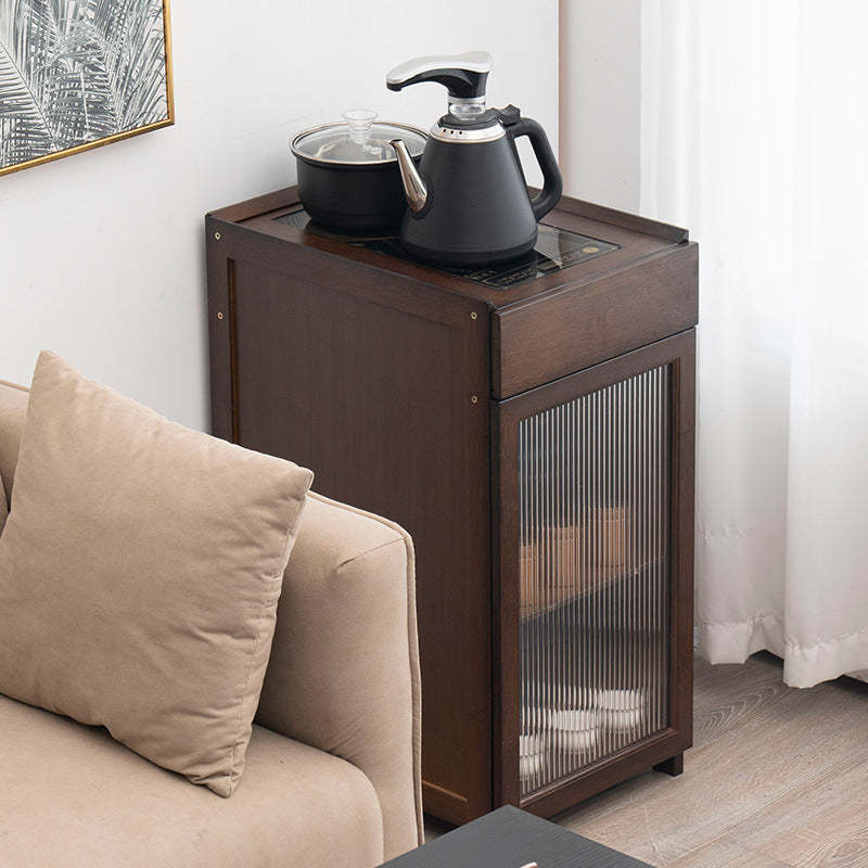 Minimalist Bamboo Acrylic Side Table 1-Drawer