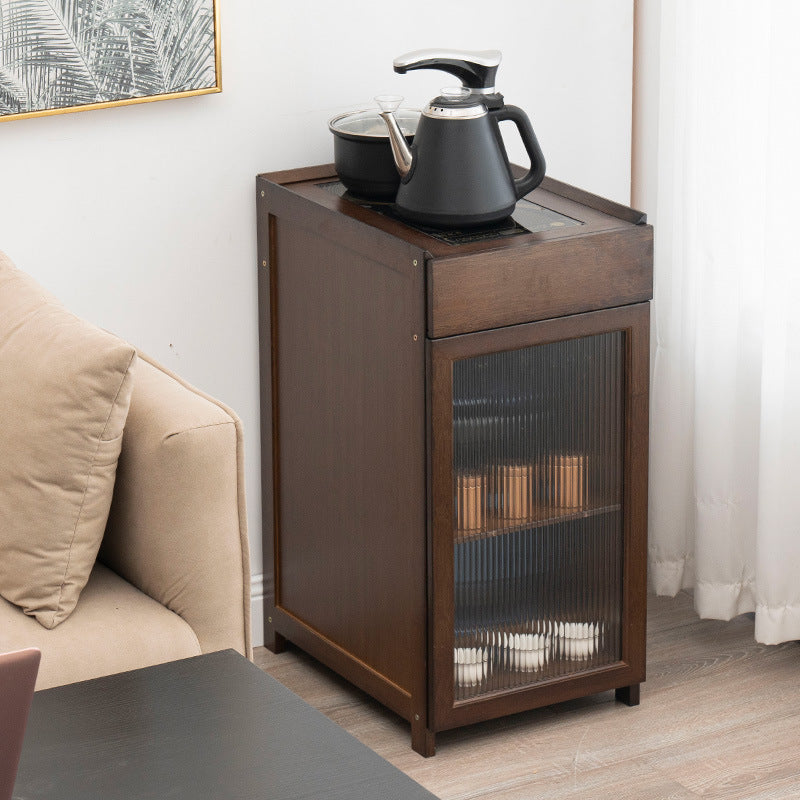 Lighom minimalist 1-drawer bamboo acrylic end & side tables