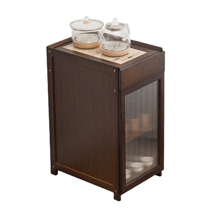 Minimalist Bamboo Acrylic Side Table 1-Drawer