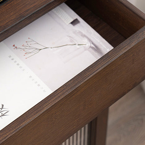 Minimalist Bamboo Acrylic Side Table 1-Drawer