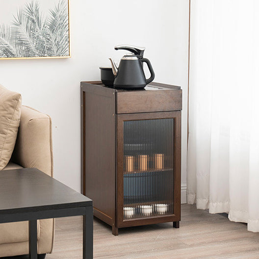 Minimalist Bamboo Acrylic Side Table 1-Drawer