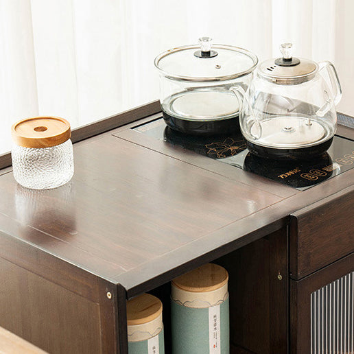 Minimalist Bamboo Acrylic Side Table 1-Drawer