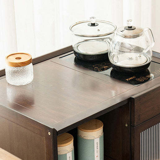 Minimalist Bamboo Acrylic Side Table 1-Drawer
