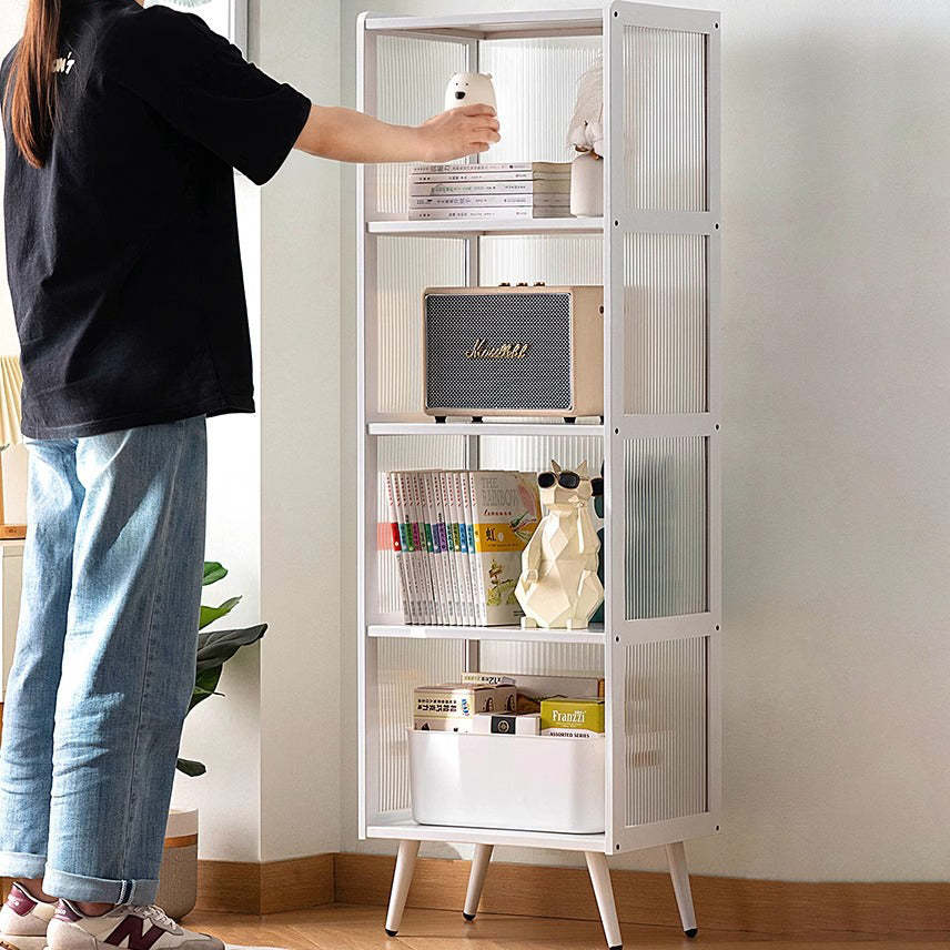 Minimalist Bamboo Acrylic 3/4/5-Tier Cylindrical End Table