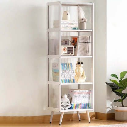 Minimalist Bamboo Acrylic 3/4/5-Tier Cylindrical End Table
