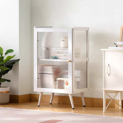 Minimalist Bamboo Acrylic 3/4/5-Tier Cylindrical End Table