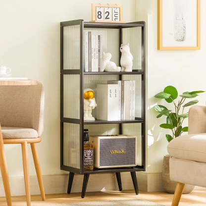 Minimalist Bamboo Acrylic 3/4/5-Tier Cylindrical End Table