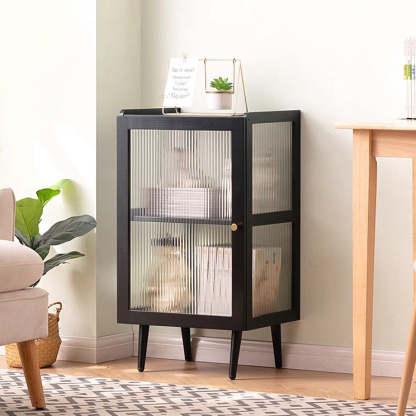 Minimalist Bamboo Acrylic 3/4/5-Tier Cylindrical End Table