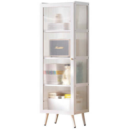 Minimalist Bamboo Acrylic 3/4/5-Tier Cylindrical End Table
