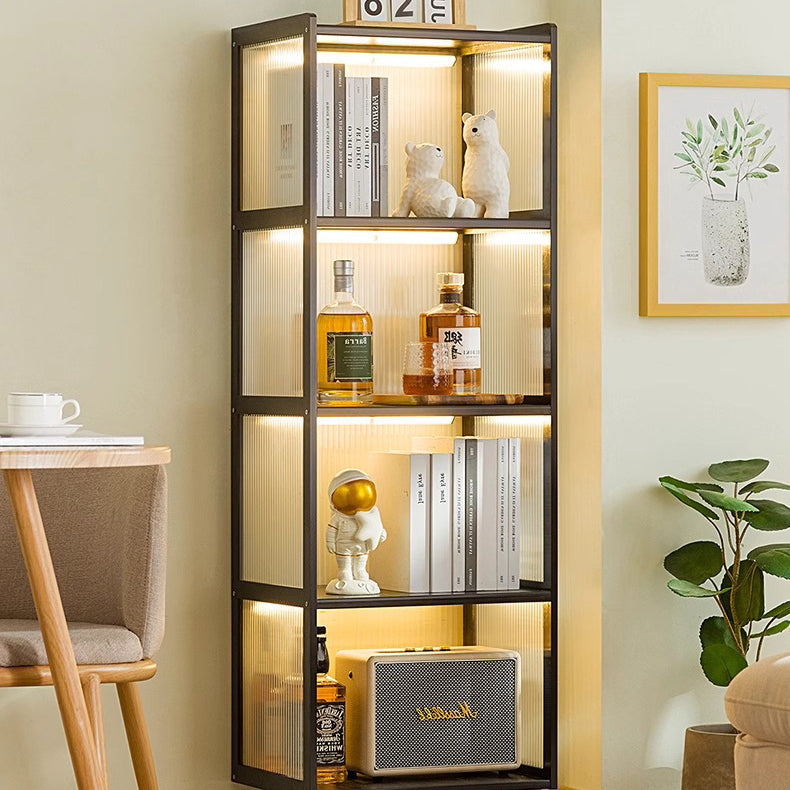 Minimalist Bamboo Acrylic 3/4/5-Tier Cylindrical End Table