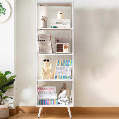 Minimalist Bamboo Acrylic 3/4/5-Tier Cylindrical End Table