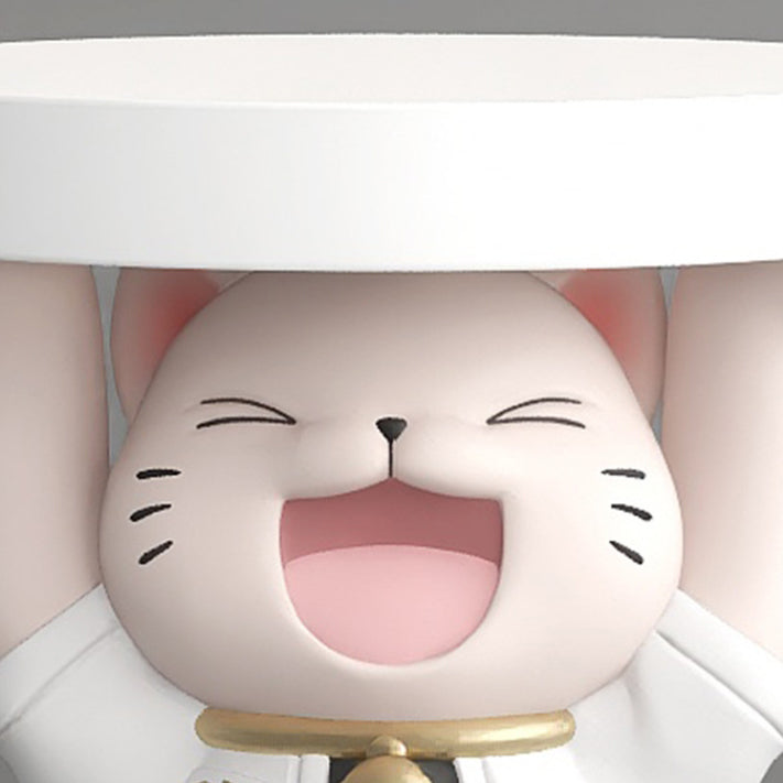 Modern Art Deco Resin Lucky Cat 1-Tier End Table