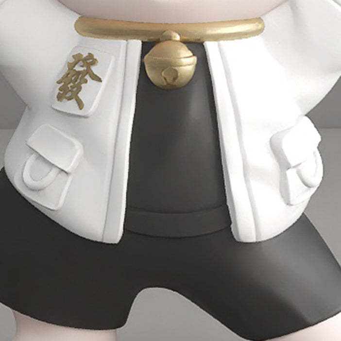 Modern Art Deco Resin Lucky Cat 1-Tier End Table