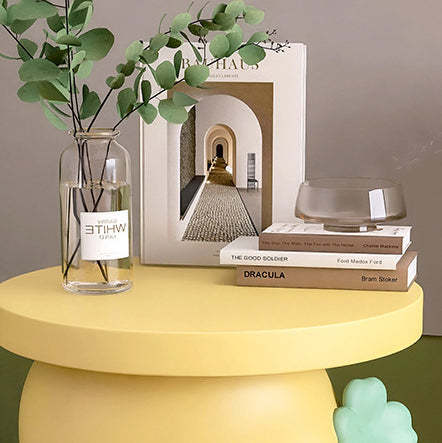 Modern Art Deco Resin Dinosaur Round 1-Tier End Table