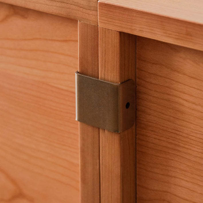 Japanese Cherry Wood Rectangular 1-Tier Side Table