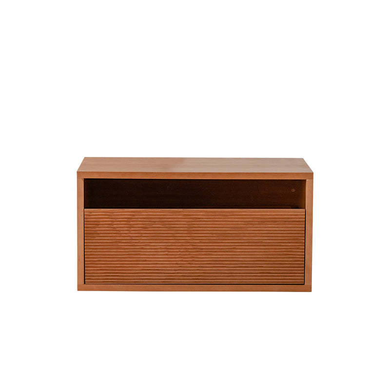 Japanese Cherry Wood Rectangular 1-Tier Side Table