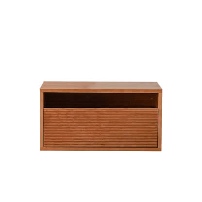 Japanese Cherry Wood Rectangular 1-Tier Side Table