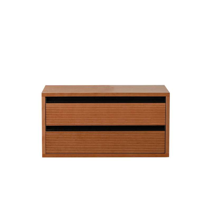 Japanese Cherry Wood Rectangular 1-Tier Side Table