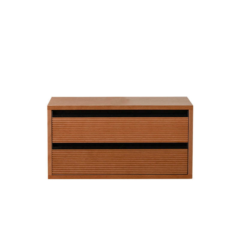Japanese Cherry Wood Rectangular 1-Tier Side Table