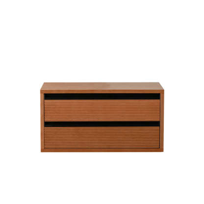 Japanese Cherry Wood Rectangular 1-Tier Side Table