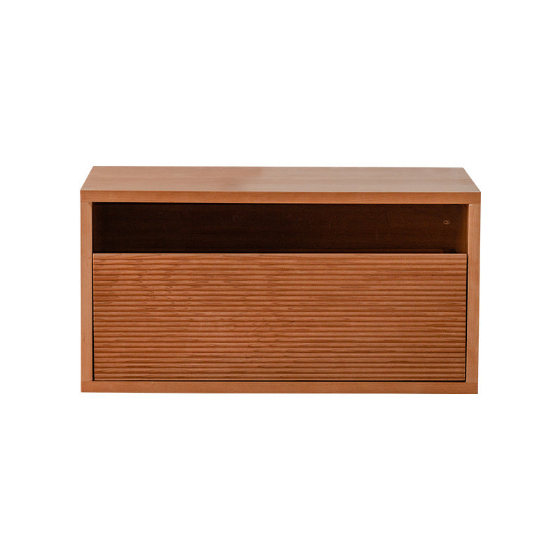 Japanese Cherry Wood Rectangular 1-Tier Side Table