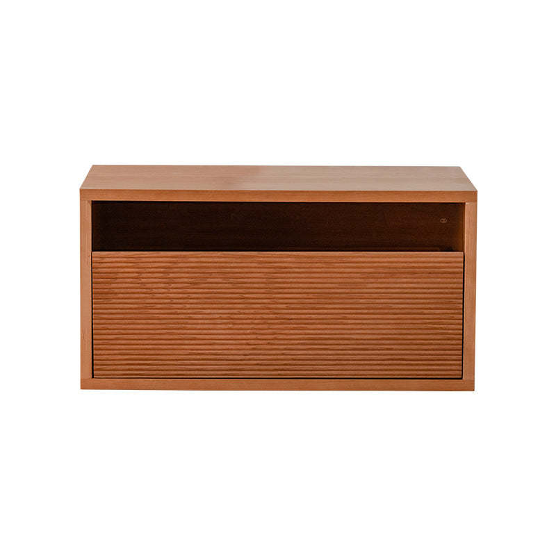 Japanese Cherry Wood Rectangular 1-Tier Side Table