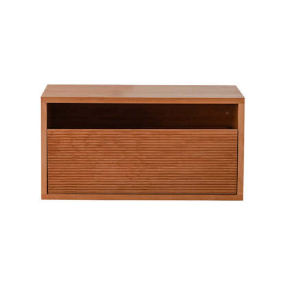Japanese Cherry Wood Rectangular 1-Tier Side Table