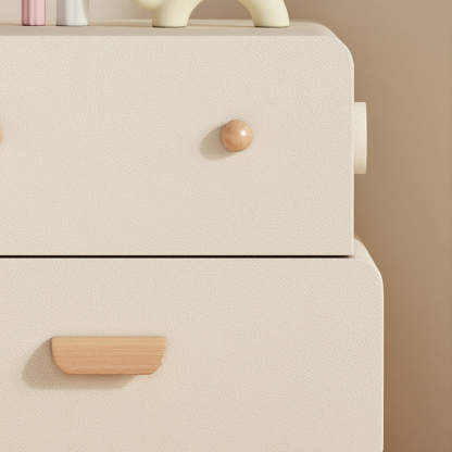 Contemporary Faux Leather 2-Drawer Nightstand