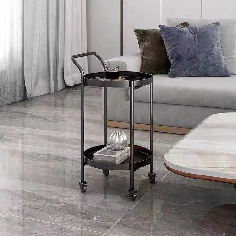Scandinavian Metal Round 2/3-Tier Mobile Side Table