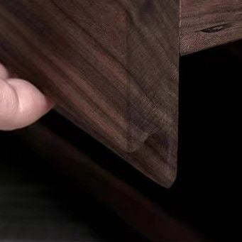 Japanese Solid Wood Rounded 1-Drawer Nightstand